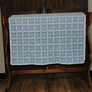 Vintage Handmade Crochet Baby Blanket